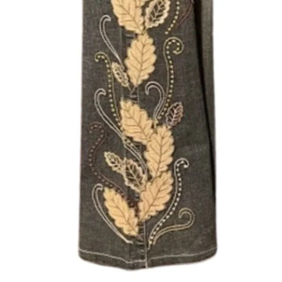 $149 Lucent Vintage Embroidered Jeans Bell Bottoms - Picture 5 of 5